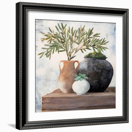 Calm Still Life Dark II-Julia Purinton-Framed Art Print