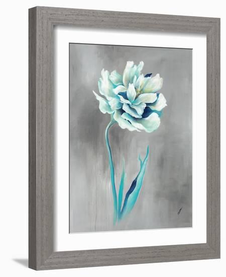 Calm Turquoise Fleur-Rikki Drotar-Framed Giclee Print