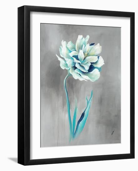 Calm Turquoise Fleur-Rikki Drotar-Framed Giclee Print