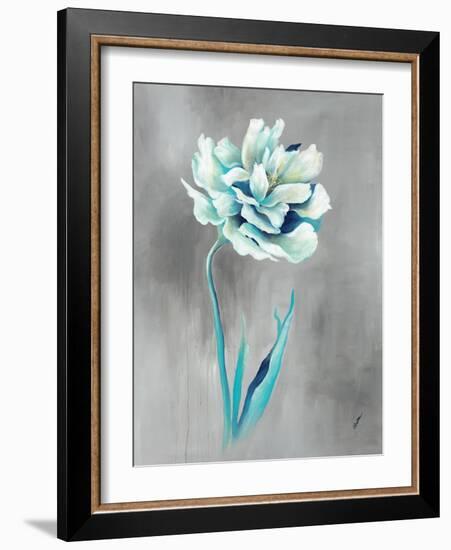 Calm Turquoise Fleur-Rikki Drotar-Framed Giclee Print