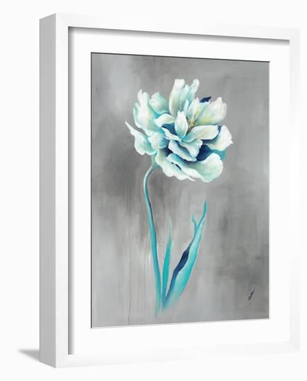 Calm Turquoise Fleur-Rikki Drotar-Framed Giclee Print