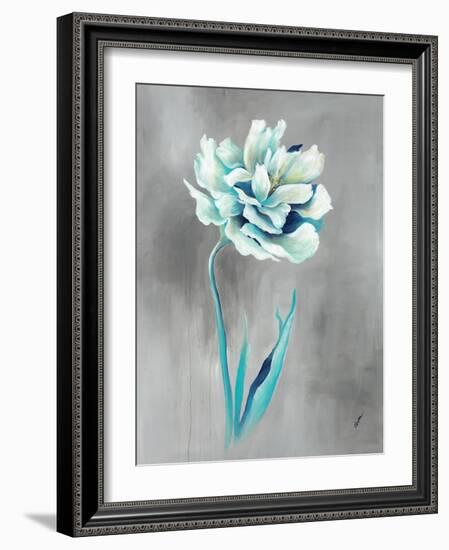 Calm Turquoise Fleur-Rikki Drotar-Framed Giclee Print