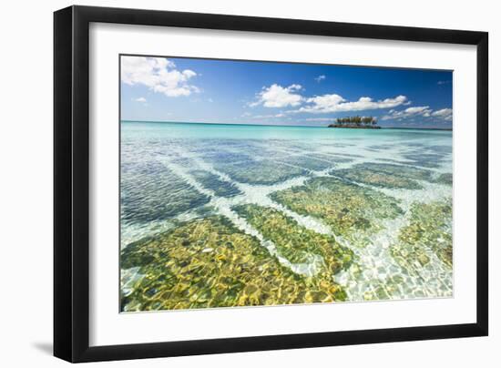 Calm Waters Of The Caribbean With A Small Island In The Bahamas-Erik Kruthoff-Framed Photographic Print