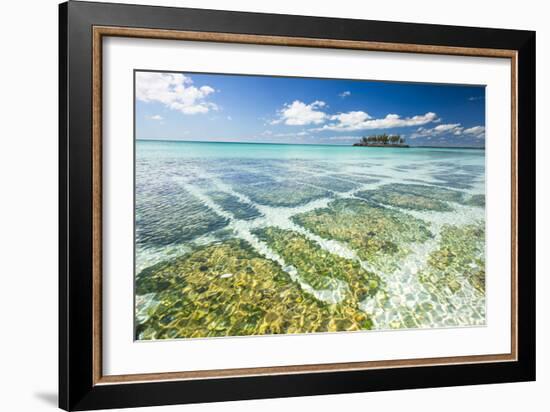 Calm Waters Of The Caribbean With A Small Island In The Bahamas-Erik Kruthoff-Framed Photographic Print