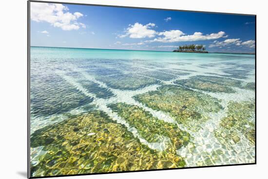 Calm Waters Of The Caribbean With A Small Island In The Bahamas-Erik Kruthoff-Mounted Photographic Print