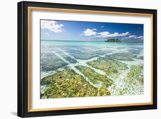 Calm Waters Of The Caribbean With A Small Island In The Bahamas-Erik Kruthoff-Framed Photographic Print