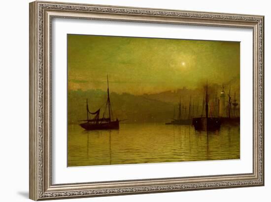 Calm Waters, Scarborough, 1880-John Atkinson Grimshaw-Framed Giclee Print