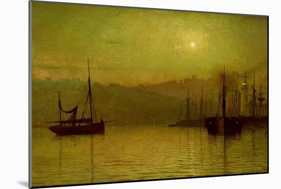 Calm Waters, Scarborough, 1880-John Atkinson Grimshaw-Mounted Giclee Print