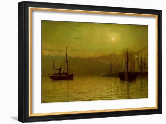 Calm Waters, Scarborough, 1880-John Atkinson Grimshaw-Framed Giclee Print