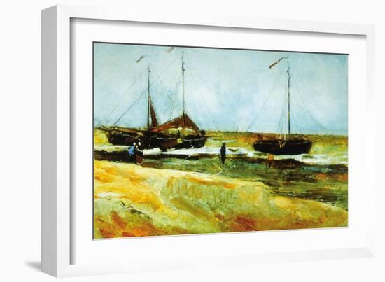 Calm Weather-Vincent van Gogh-Framed Art Print