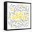 Calm Words I Yellow Gray-Gia Graham-Framed Stretched Canvas