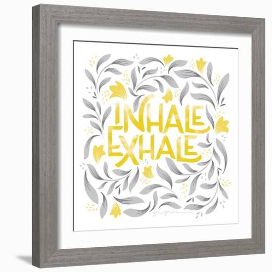 Calm Words II Yellow Gray-Gia Graham-Framed Art Print