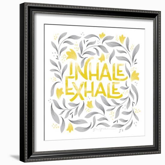 Calm Words II Yellow Gray-Gia Graham-Framed Art Print