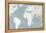 Calm World Map Crop-Moira Hershey-Framed Stretched Canvas