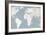 Calm World Map Crop-Moira Hershey-Framed Premium Giclee Print