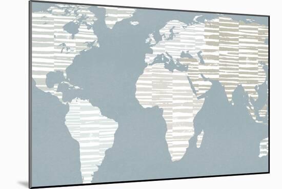 Calm World Map Crop-Moira Hershey-Mounted Art Print