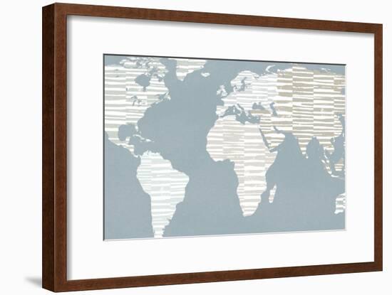 Calm World Map Crop-Moira Hershey-Framed Art Print