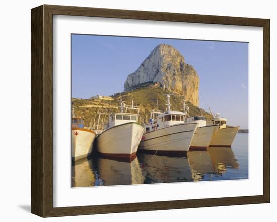 Calpe, Penon De Ifach in Background, Costa Blanca, Valencia, Spain, Europe-John Miller-Framed Photographic Print