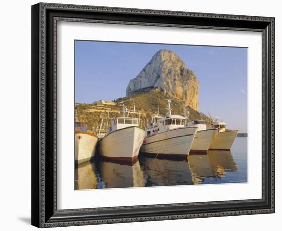 Calpe, Penon De Ifach in Background, Costa Blanca, Valencia, Spain, Europe-John Miller-Framed Photographic Print