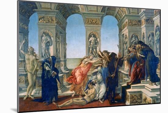 Calumny of Apelles, 1497-1498-Sandro Botticelli-Mounted Giclee Print