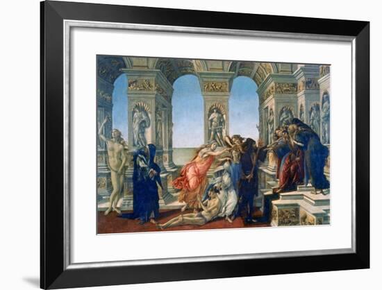 Calumny of Apelles, 1497-1498-Sandro Botticelli-Framed Giclee Print