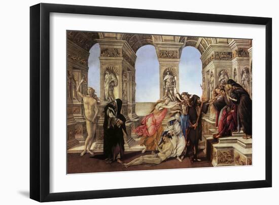 Calumny of Appeles-Sandro Botticelli-Framed Premium Giclee Print