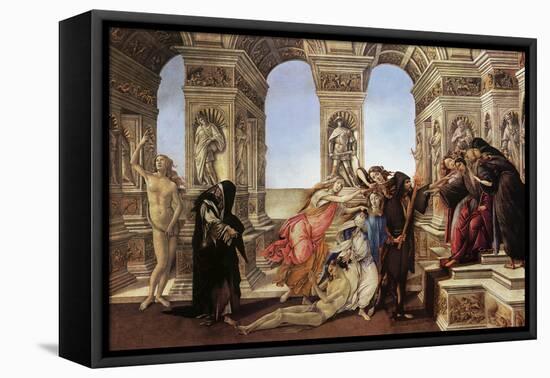 Calumny of Appeles-Sandro Botticelli-Framed Stretched Canvas