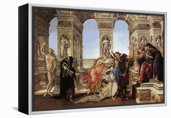 Calumny of Appeles-Sandro Botticelli-Framed Stretched Canvas