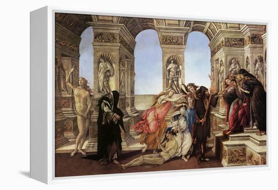 Calumny of Appeles-Sandro Botticelli-Framed Stretched Canvas