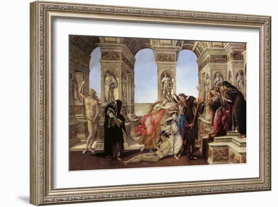 Calumny of Appeles-Sandro Botticelli-Framed Art Print