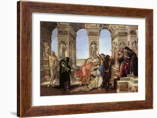 Calumny of Appeles-Sandro Botticelli-Framed Art Print