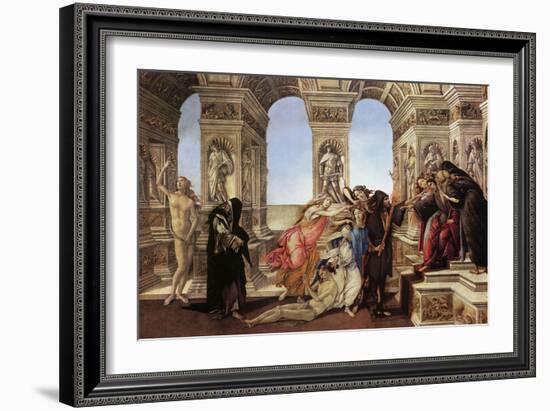 Calumny of Appeles-Sandro Botticelli-Framed Art Print