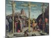 Calvary, Central Predella Panel from the St. Zeno of Verona Altarpiece, 1456-60-Andrea Mantegna-Mounted Giclee Print