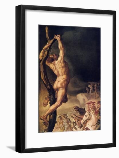 Calvary, Detail from Left Side Panel, 1545-1550-Maerten van Heemskerck-Framed Giclee Print