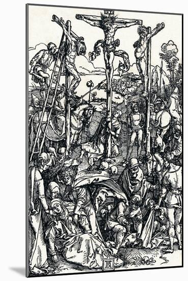 Calvary with the Three Crosses, 1504-Albrecht Dürer-Mounted Giclee Print