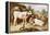 Calves and Poultry by a Byre-Walter Hunt-Framed Premier Image Canvas