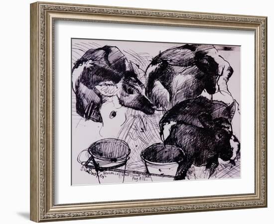 Calves, Damp, Newborn, 1978-Brenda Brin Booker-Framed Giclee Print