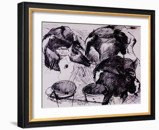 Calves, Damp, Newborn, 1978-Brenda Brin Booker-Framed Giclee Print