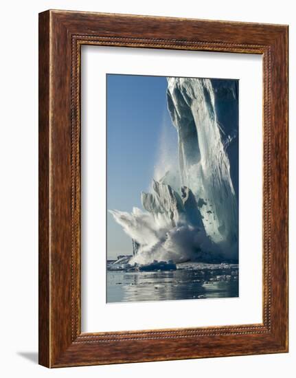 Calving Iceberg in Disko Bay in Greenland-null-Framed Photographic Print