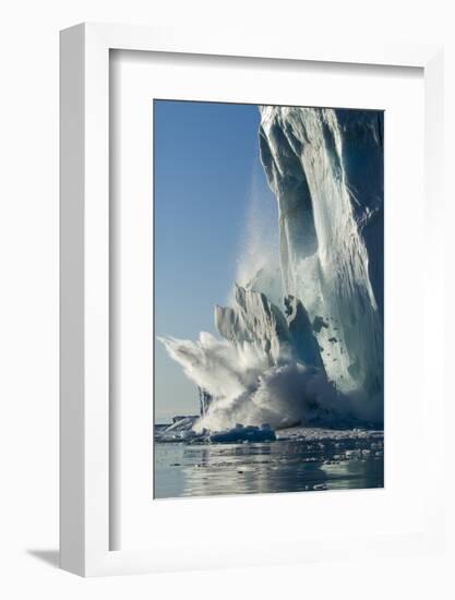 Calving Iceberg in Disko Bay in Greenland-null-Framed Photographic Print