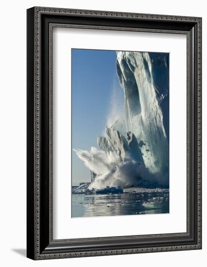 Calving Iceberg in Disko Bay in Greenland-null-Framed Photographic Print