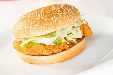 Crispy Chicken Burger-calvste-Laminated Photographic Print