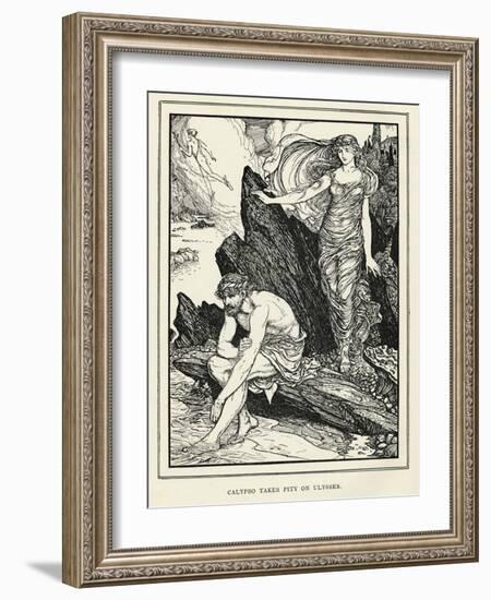 Calypso and Odysseus-Henry Justice Ford-Framed Art Print