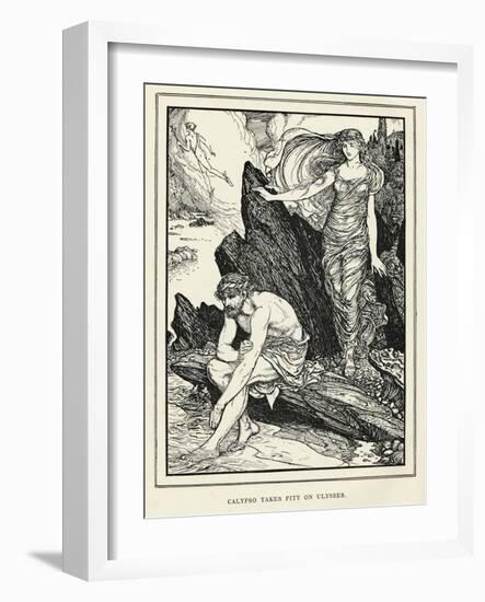 Calypso and Odysseus-Henry Justice Ford-Framed Art Print