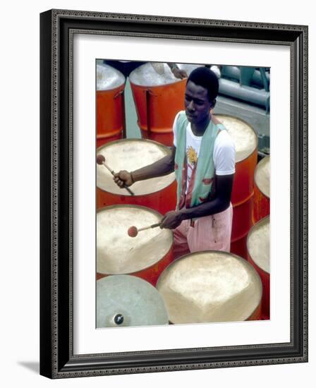 Calypso Band Cats n' Jama, Tobago, Caribbean-Greg Johnston-Framed Photographic Print