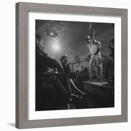 Calypso Singer Known as "Pork Chop" Performing at a Nightclub-Yale Joel-Framed Photographic Print