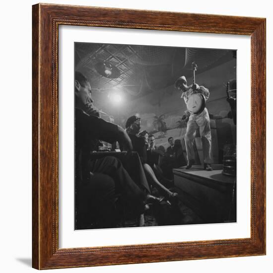 Calypso Singer Known as "Pork Chop" Performing at a Nightclub-Yale Joel-Framed Photographic Print