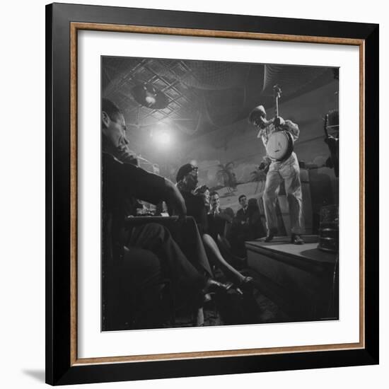 Calypso Singer Known as "Pork Chop" Performing at a Nightclub-Yale Joel-Framed Photographic Print