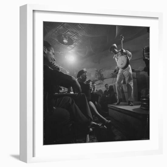 Calypso Singer Known as "Pork Chop" Performing at a Nightclub-Yale Joel-Framed Photographic Print