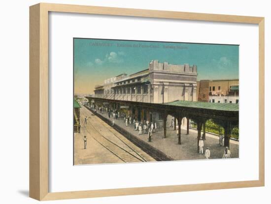 Camaguey. Estacion del Ferro-Carril. Railway Station, Cuba, c1910s-Unknown-Framed Giclee Print